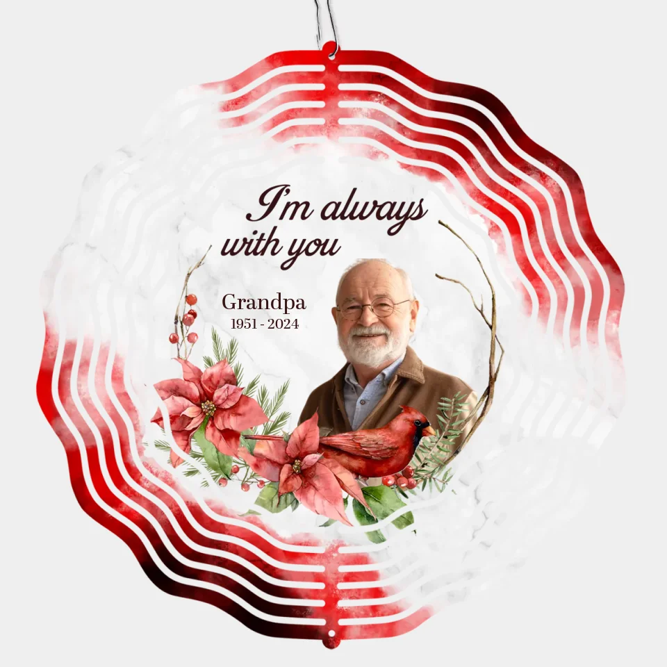 Custom Photo Not A Day Goes By That You Are Not Missed - Memorial Personalized Custom Wind Spinner - Sympathy Gift For Family Members - Image 2