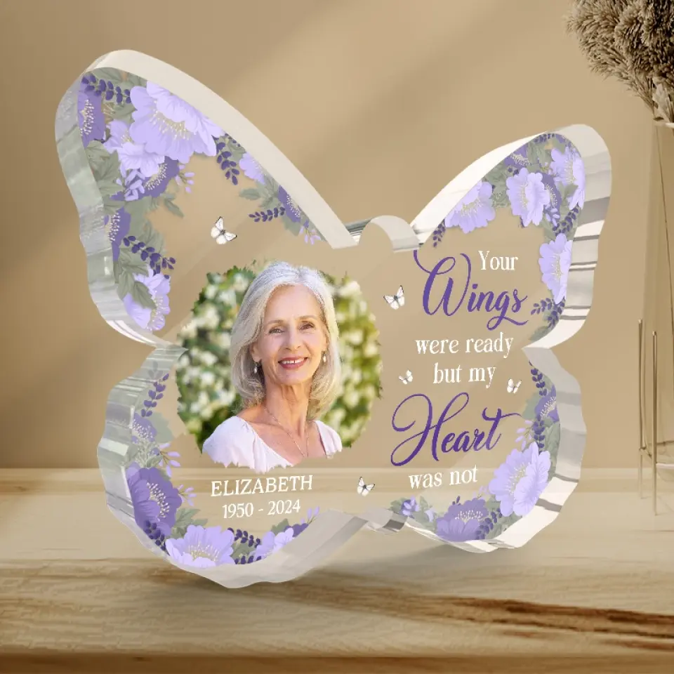 Custom Photo Once By Our Sides, Forever In Our Hearts - Memorial Personalized Custom Shaped Acrylic Plaque - Sympathy Gift For Family Members - Image 3