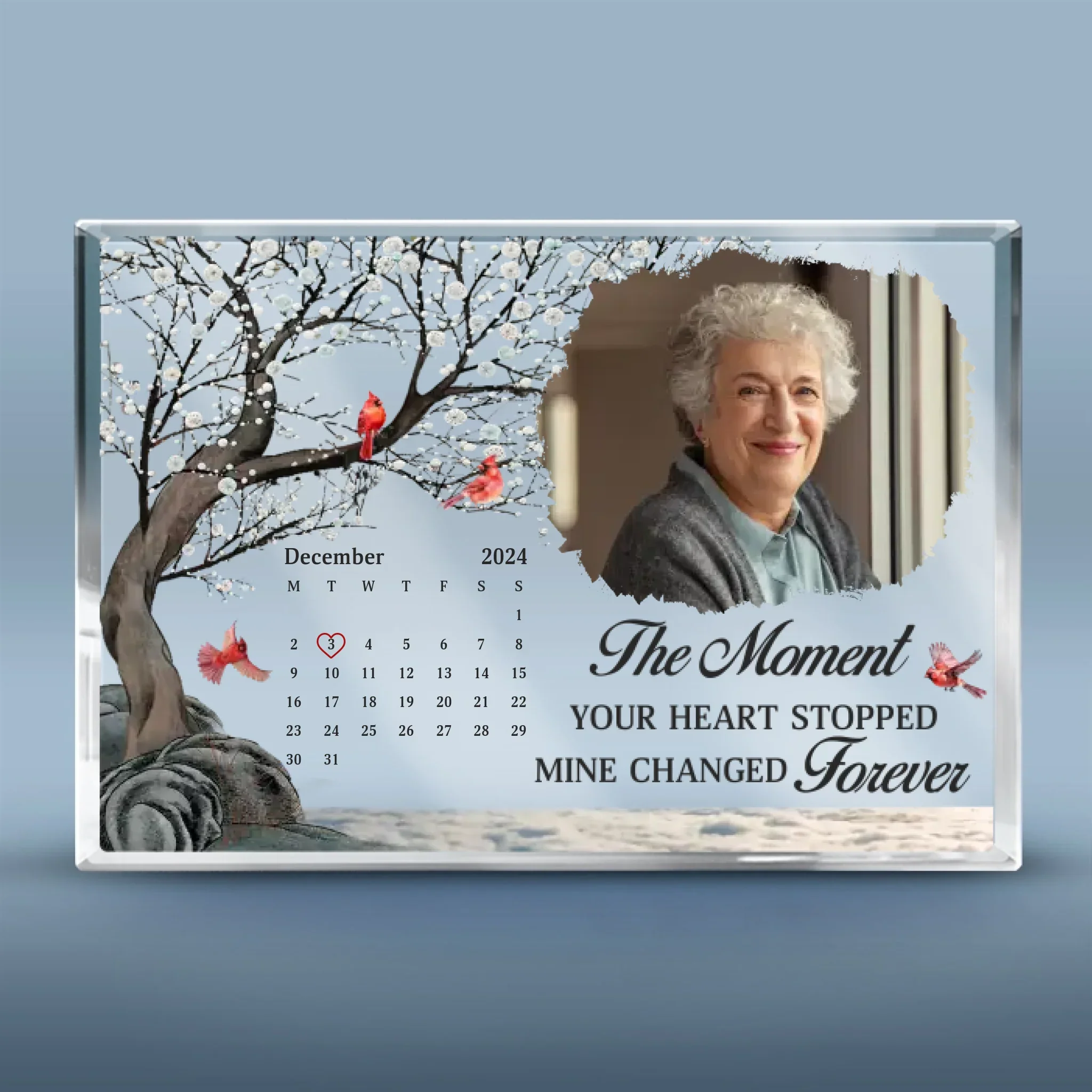 Custom Photo One Day, We’ll Meet Again In His Light - Memorial Personalized Custom Rectangle Shaped Acrylic Plaque - Sympathy Gift For Family Members - Image 2