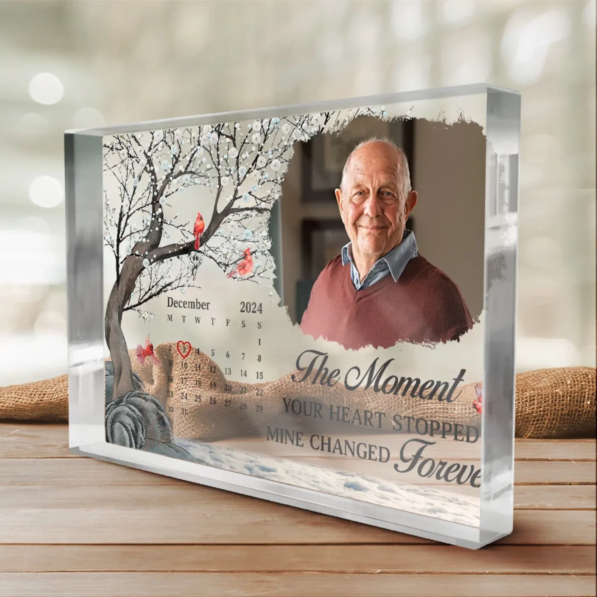 Custom Photo One Day, We’ll Meet Again In His Light - Memorial Personalized Custom Rectangle Shaped Acrylic Plaque - Sympathy Gift For Family Members - Image 4