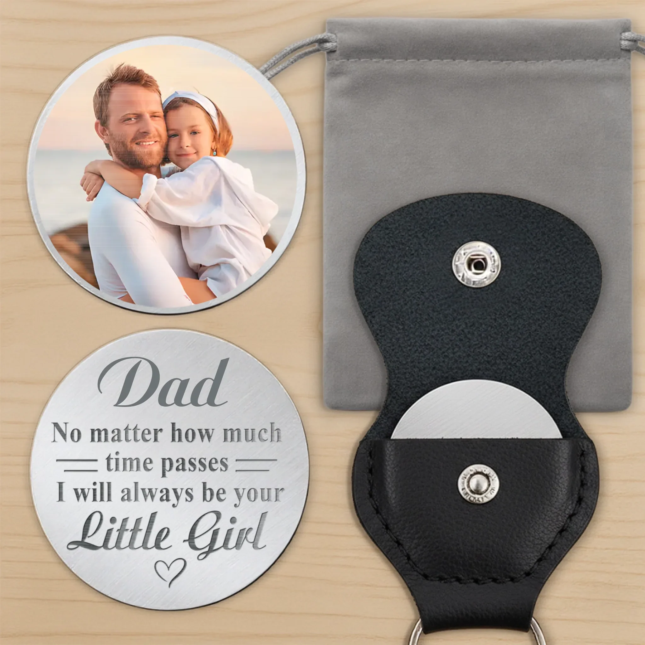 Custom Photo One Hero One Dad - Family Personalized Custom Pocket Hug - Father's Day, Gift For Dad, Grandpa, Son, Daughter, Grandson, Granddaughter - Image 9