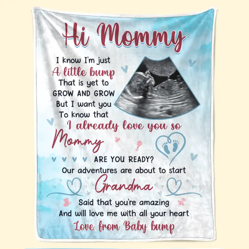 Custom Photo Our Adventures Are About To Start - Family Personalized Custom Blanket - Baby Shower Gift, Gift For First Mom - Image 3