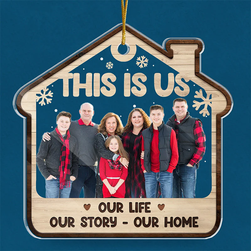 Custom Photo Our Life Our Story Our Home - Family Personalized Custom Ornament - Acrylic Custom Shaped - Christmas Gift For Family Members - Image 3