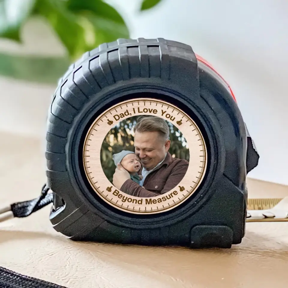 Custom Photo Our Love Can't Be Measured - Family Personalized Custom Tape Measure - Father's Day, Gift For Dad, Grandpa - Image 3