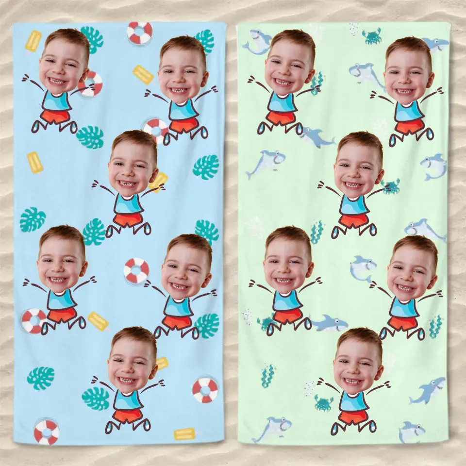 Custom Photo Pack Your Bags With Snacks And Smiles- Family Personalized Custom Beach Towel - Summer Vacation Gift For Family Members - Image 5
