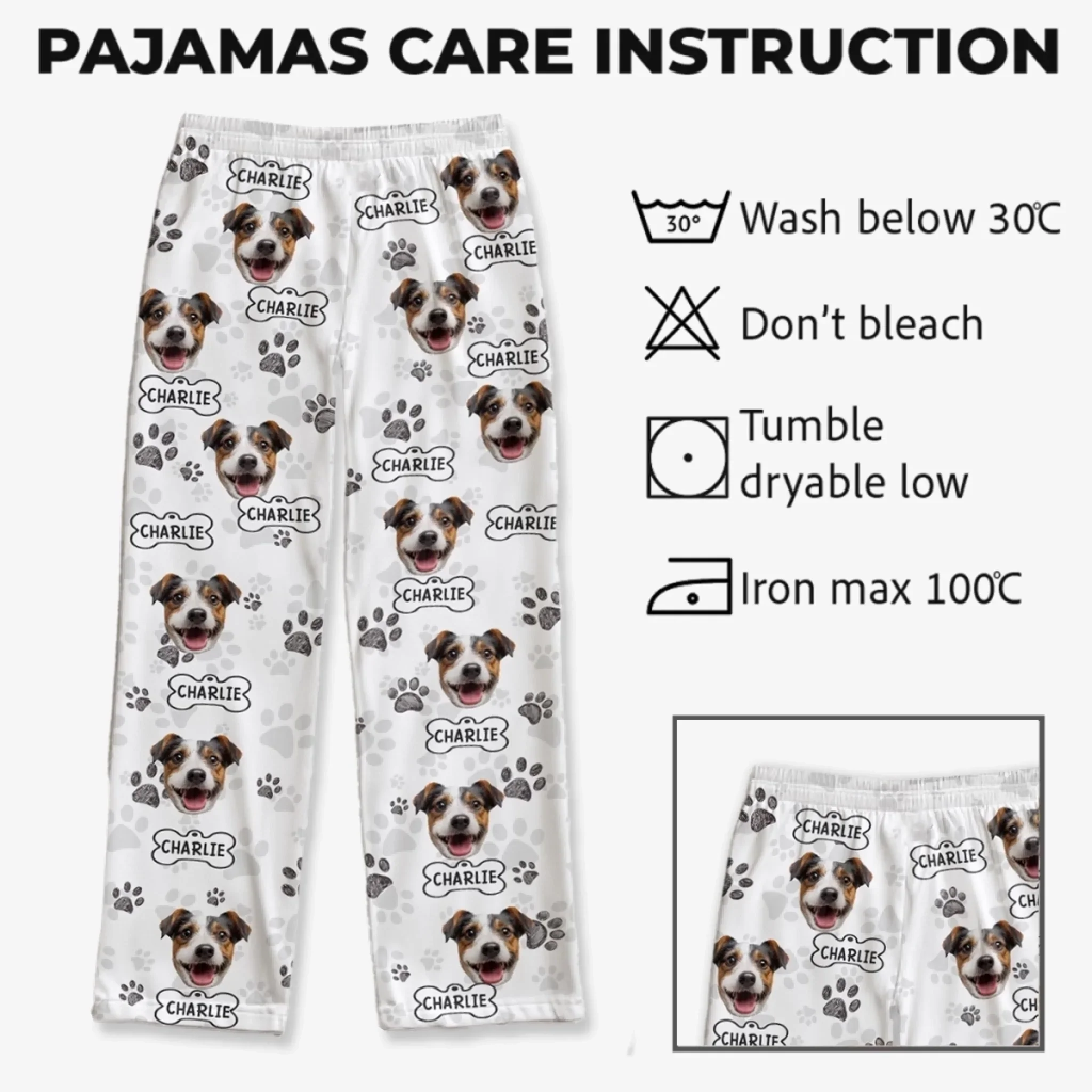 Custom Photo Pajama Pants - Personalized Birthday Gifts For Dog Cat Lovers, Dog Dad And Mom, Cat Owners - Fur Baby Energy Only - Image 4