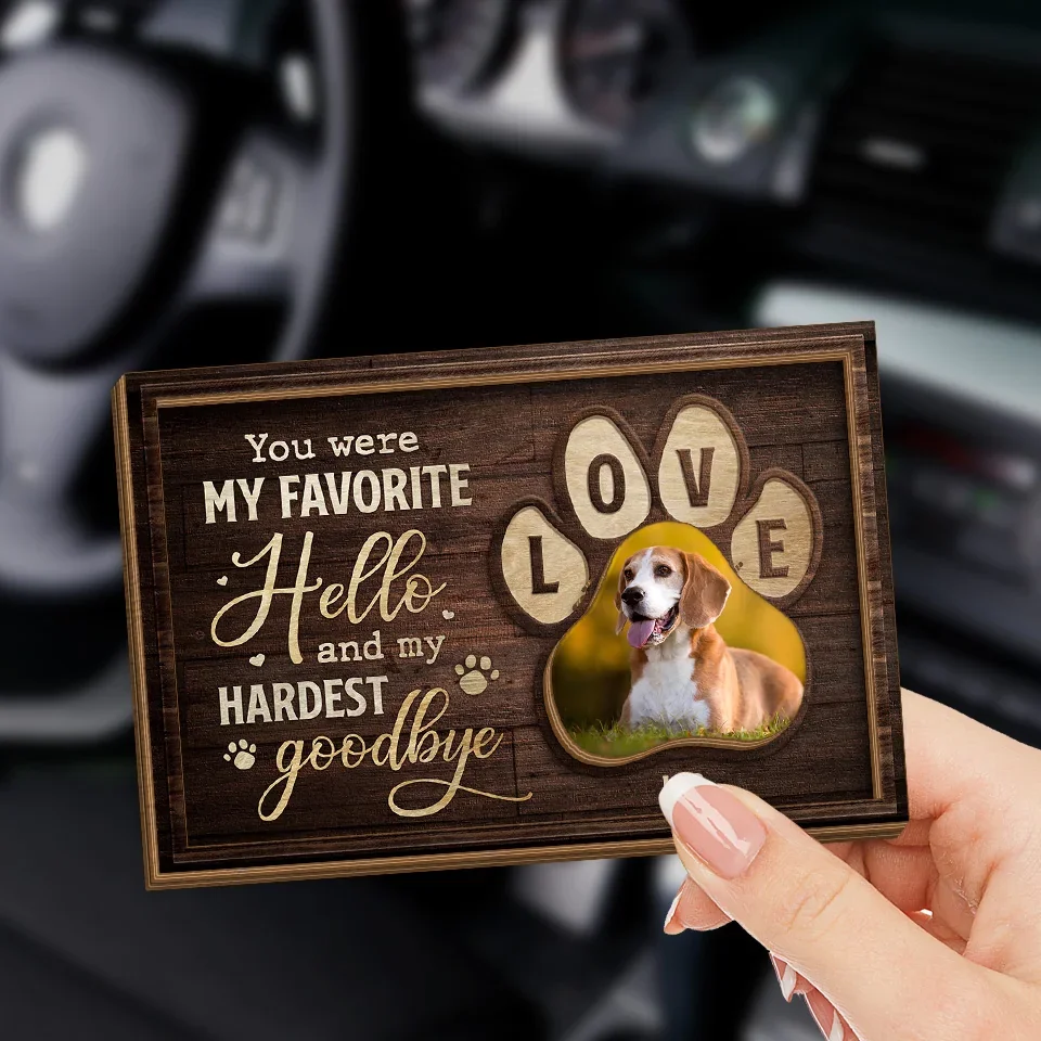 Custom Photo Paw Prints Fade, But Memories Remain - Memorial Personalized Custom Car Visor Clip - Sympathy Gift For Pet Owners, Pet Lovers - Image 3