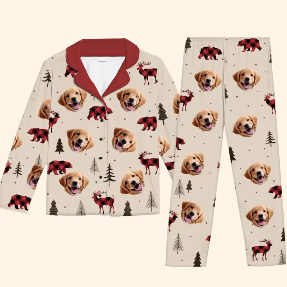 Custom Photo Paws And Reflect On The Joy Of The Season - Dog & Cat Personalized Custom Pajamas - Christmas Gift For Pet Owners, Pet Lovers - Image 2
