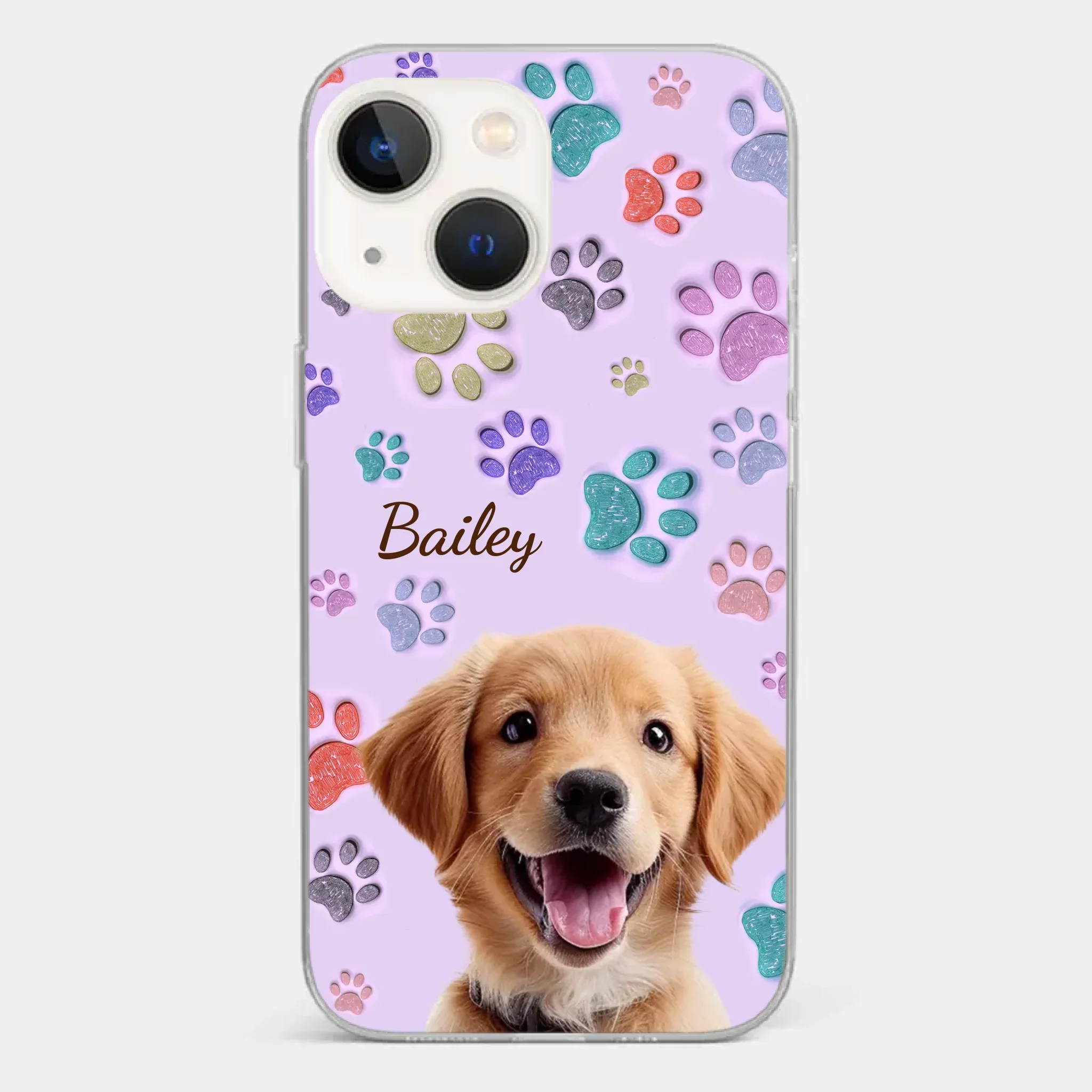 Custom Photo Pawsitively In Love - Dog & Cat Personalized Custom 3D Inflated Effect Printed Clear Phone Case - Gift For Pet Owners, Pet Lovers - Image 13