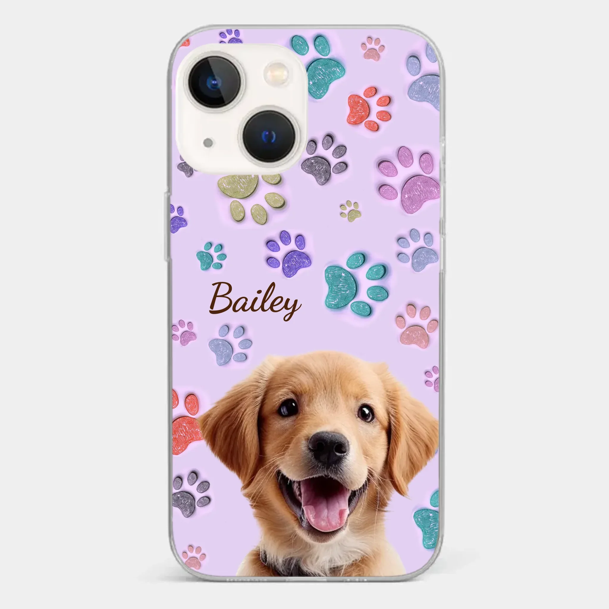 Custom Photo Pawsitively In Love - Dog & Cat Personalized Custom 3D Inflated Effect Printed Clear Phone Case - Gift For Pet Owners, Pet Lovers - Image 14