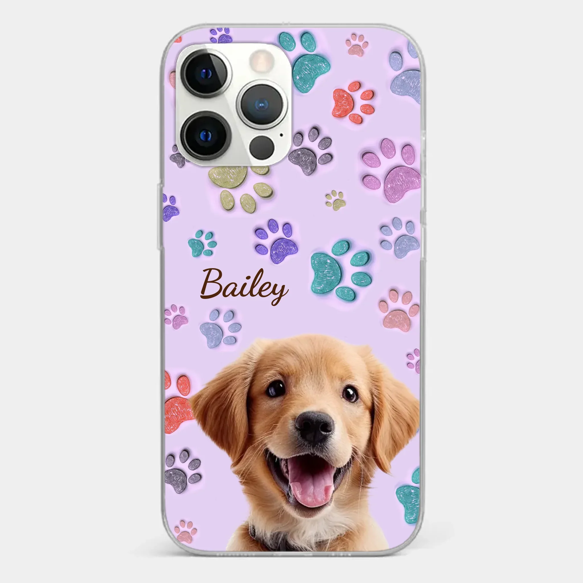 Custom Photo Pawsitively In Love - Dog & Cat Personalized Custom 3D Inflated Effect Printed Clear Phone Case - Gift For Pet Owners, Pet Lovers - Image 16