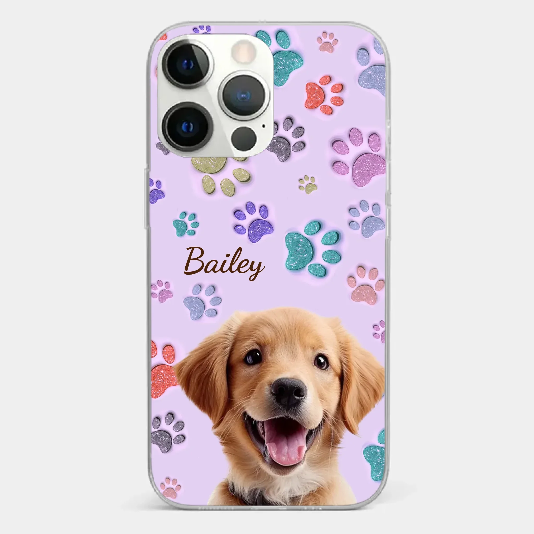 Custom Photo Pawsitively In Love - Dog & Cat Personalized Custom 3D Inflated Effect Printed Clear Phone Case - Gift For Pet Owners, Pet Lovers - Image 19
