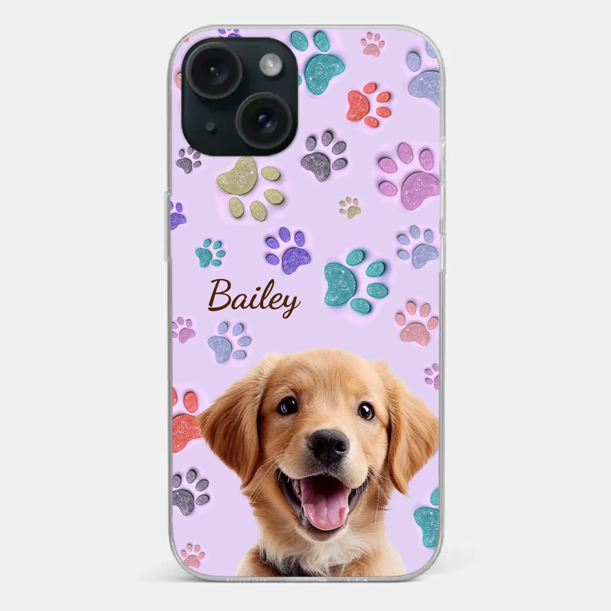 Custom Photo Pawsitively In Love - Dog & Cat Personalized Custom 3D Inflated Effect Printed Clear Phone Case - Gift For Pet Owners, Pet Lovers - Image 21