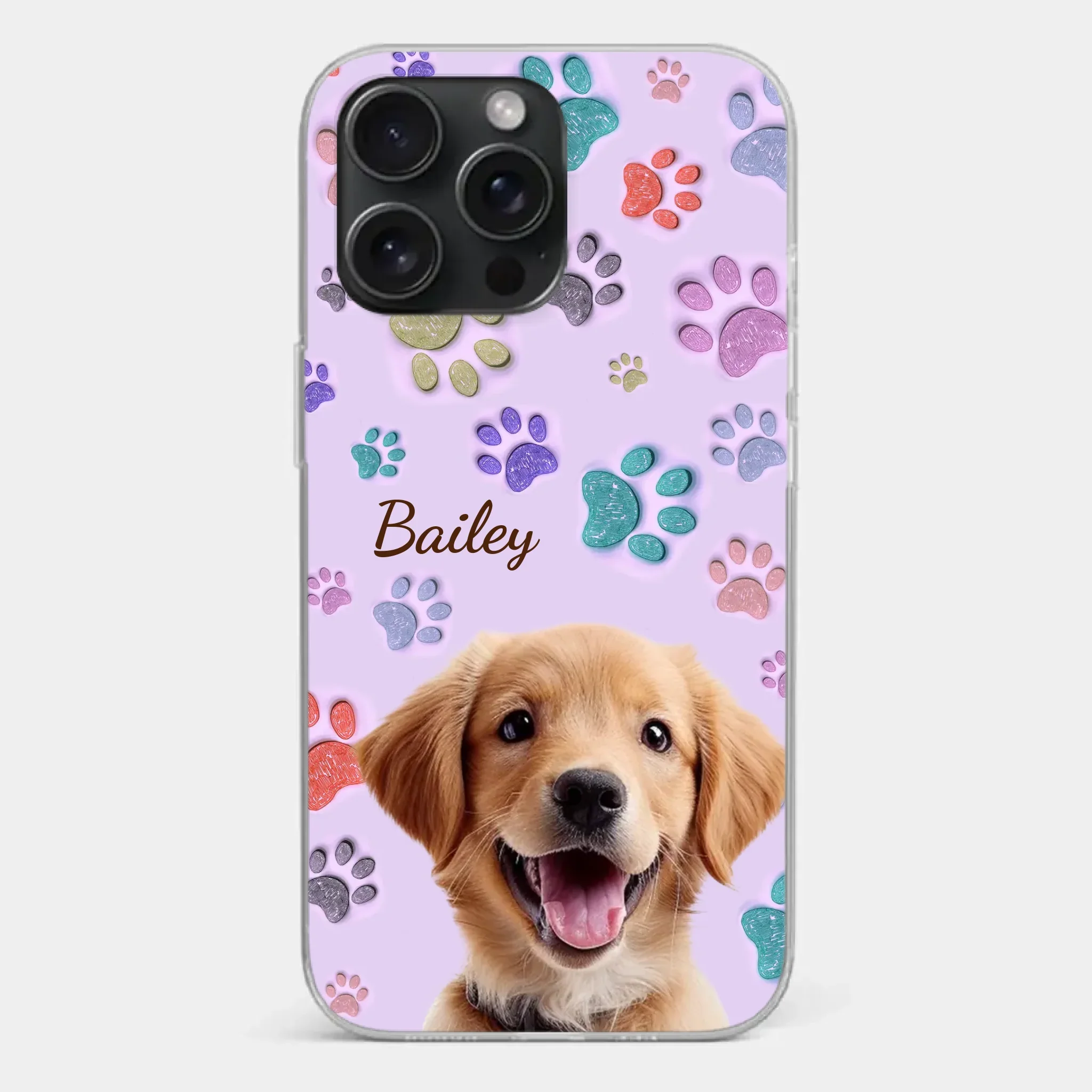 Custom Photo Pawsitively In Love - Dog & Cat Personalized Custom 3D Inflated Effect Printed Clear Phone Case - Gift For Pet Owners, Pet Lovers - Image 22
