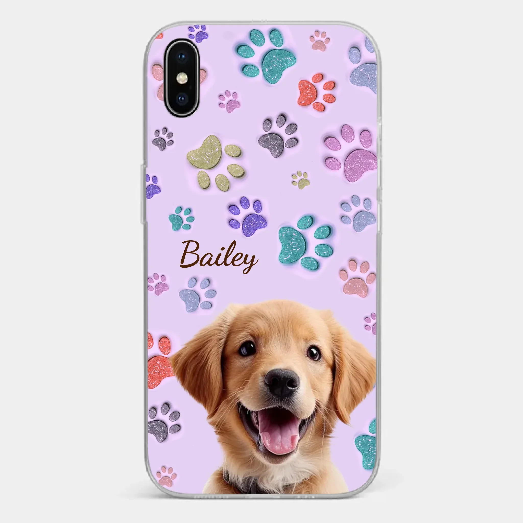 Custom Photo Pawsitively In Love - Dog & Cat Personalized Custom 3D Inflated Effect Printed Clear Phone Case - Gift For Pet Owners, Pet Lovers - Image 24
