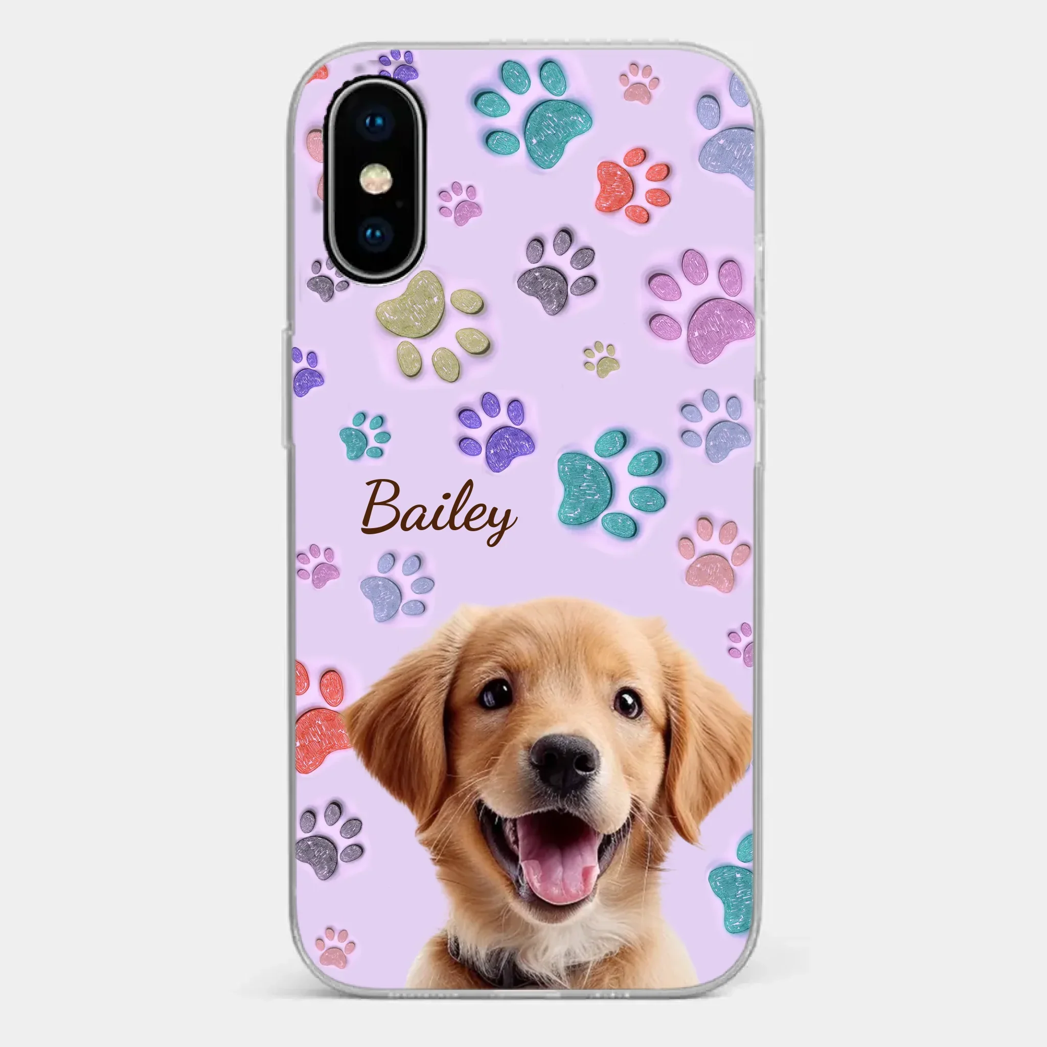 Custom Photo Pawsitively In Love - Dog & Cat Personalized Custom 3D Inflated Effect Printed Clear Phone Case - Gift For Pet Owners, Pet Lovers - Image 26