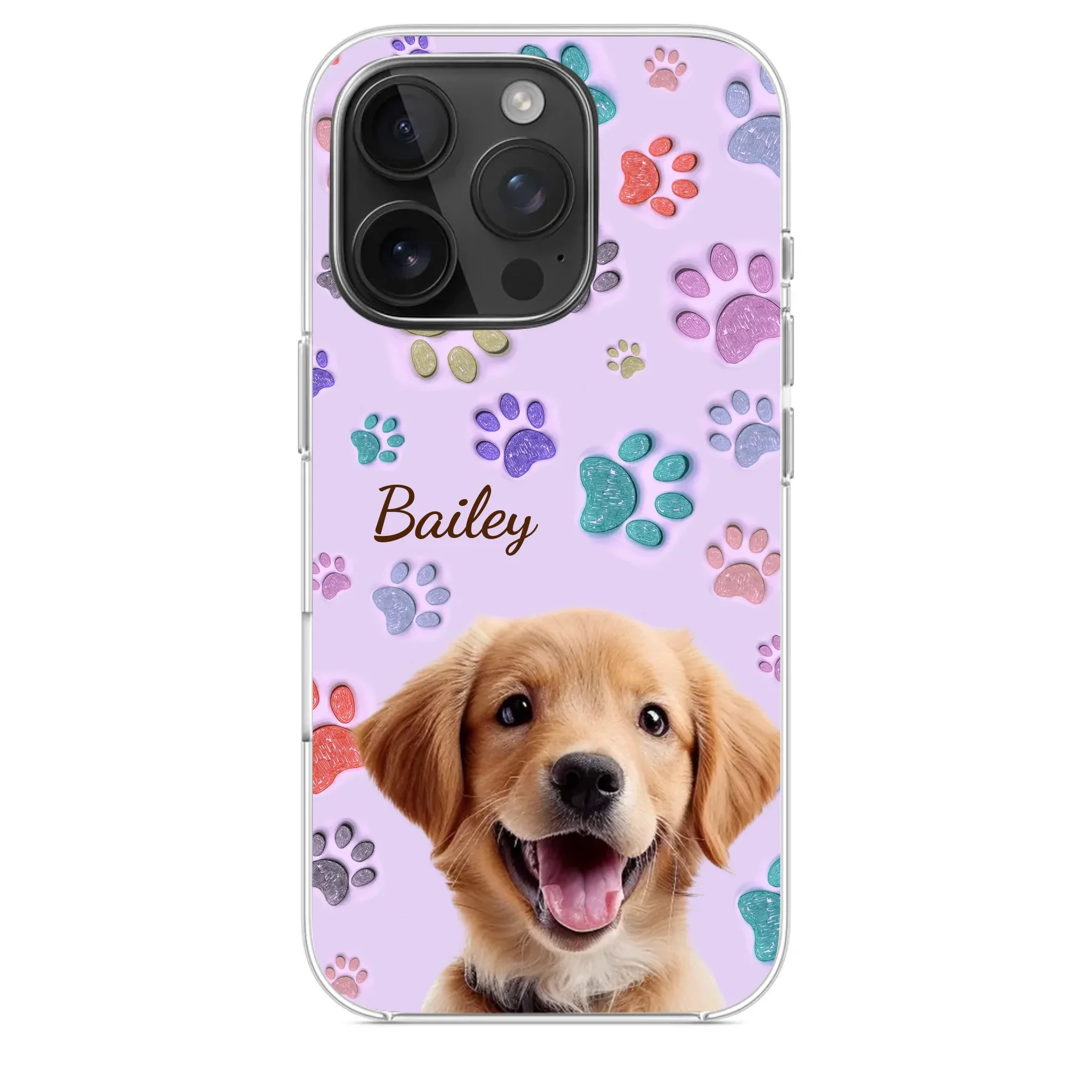 Custom Photo Pawsitively In Love - Dog & Cat Personalized Custom 3D Inflated Effect Printed Clear Phone Case - Gift For Pet Owners, Pet Lovers - Image 30