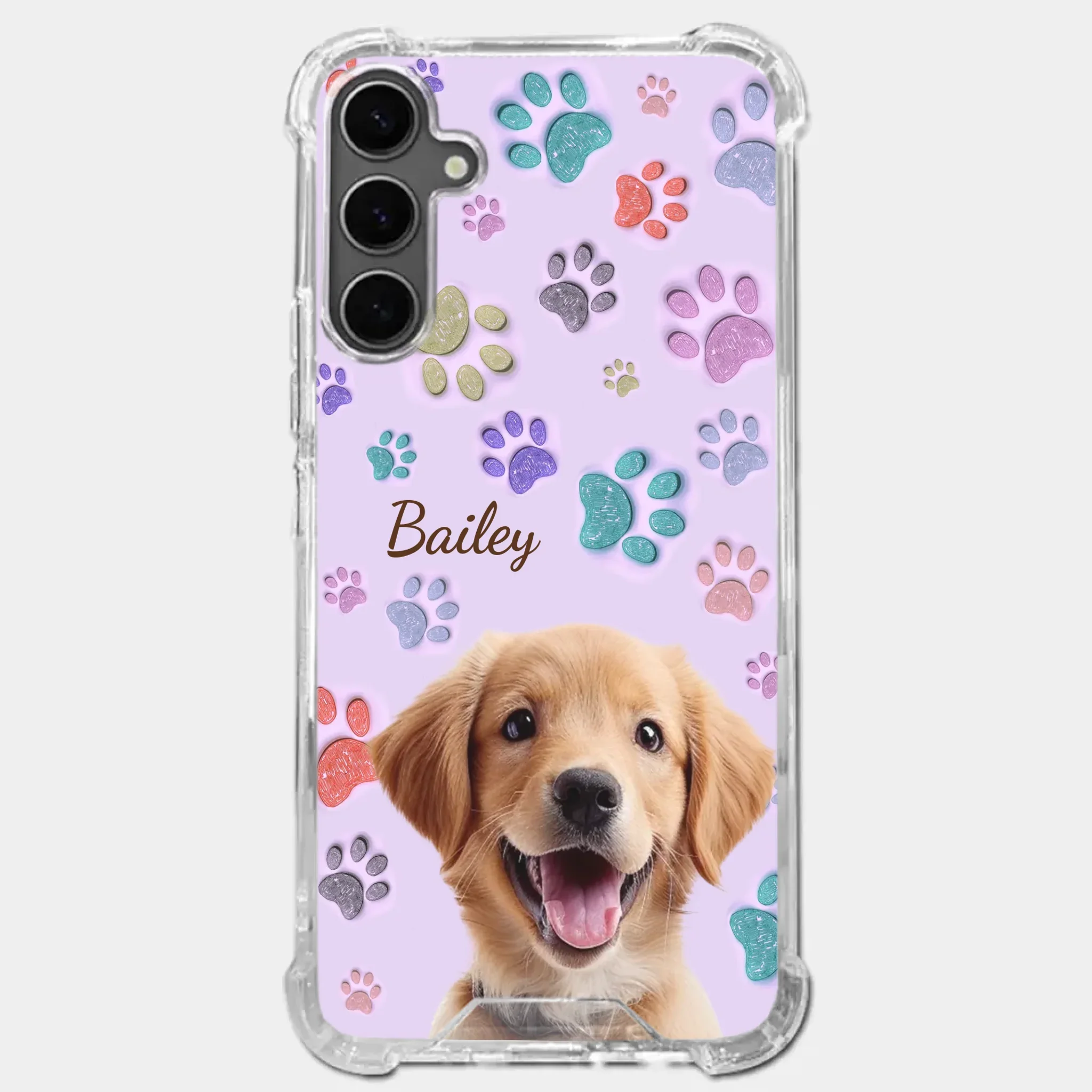 Custom Photo Pawsitively In Love - Dog & Cat Personalized Custom 3D Inflated Effect Printed Clear Phone Case - Gift For Pet Owners, Pet Lovers - Image 35