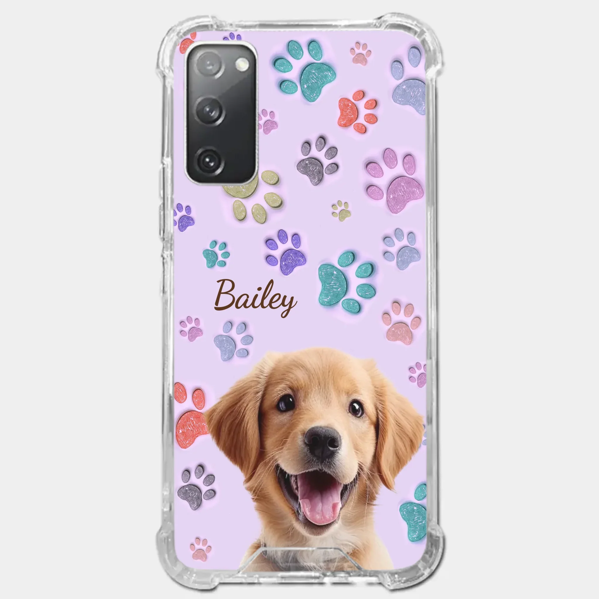 Custom Photo Pawsitively In Love - Dog & Cat Personalized Custom 3D Inflated Effect Printed Clear Phone Case - Gift For Pet Owners, Pet Lovers - Image 37