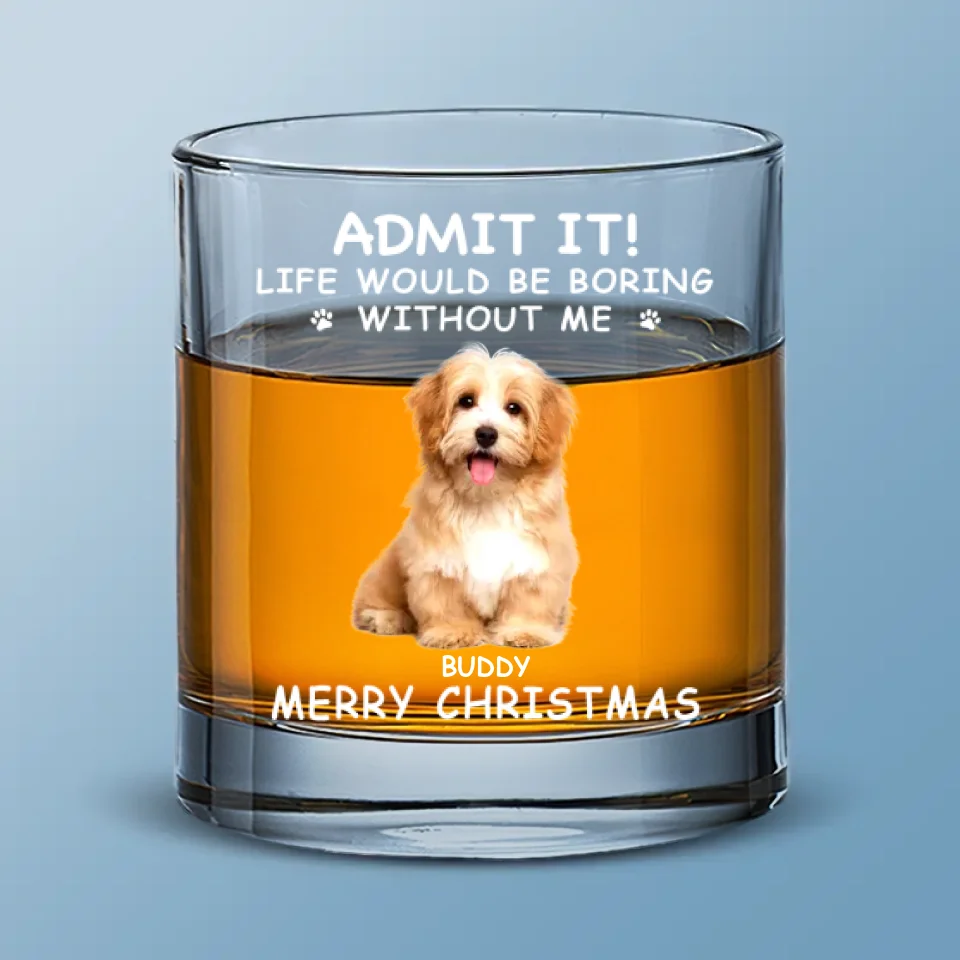 Custom Photo Pets Make Us Better Humans - Dog & Cat Personalized Custom Whiskey Glass - Gift For Pet Owners, Pet Lovers - Image 2