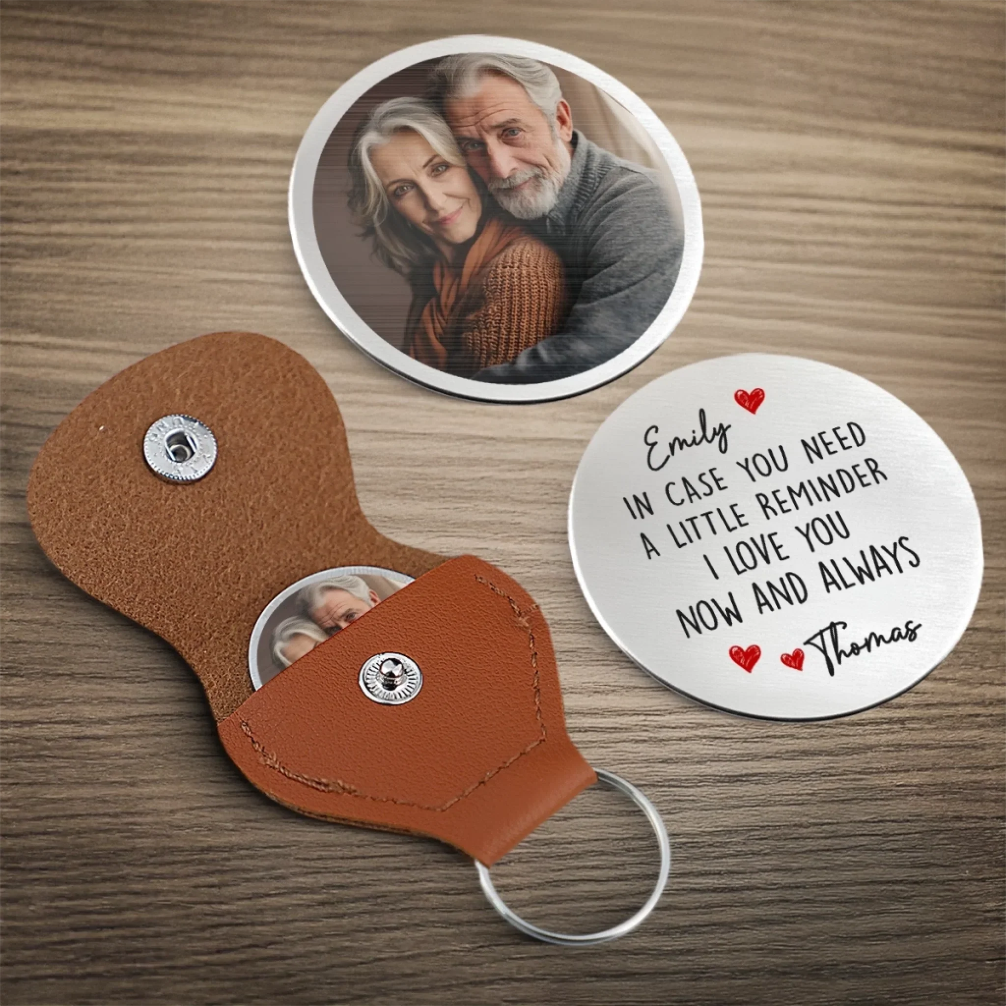 Custom Photo Pocket Hug - Personalized Anniversary Wedding Gifts For Husband And Wife, Him And Her - Sending You All My Love - Image 4