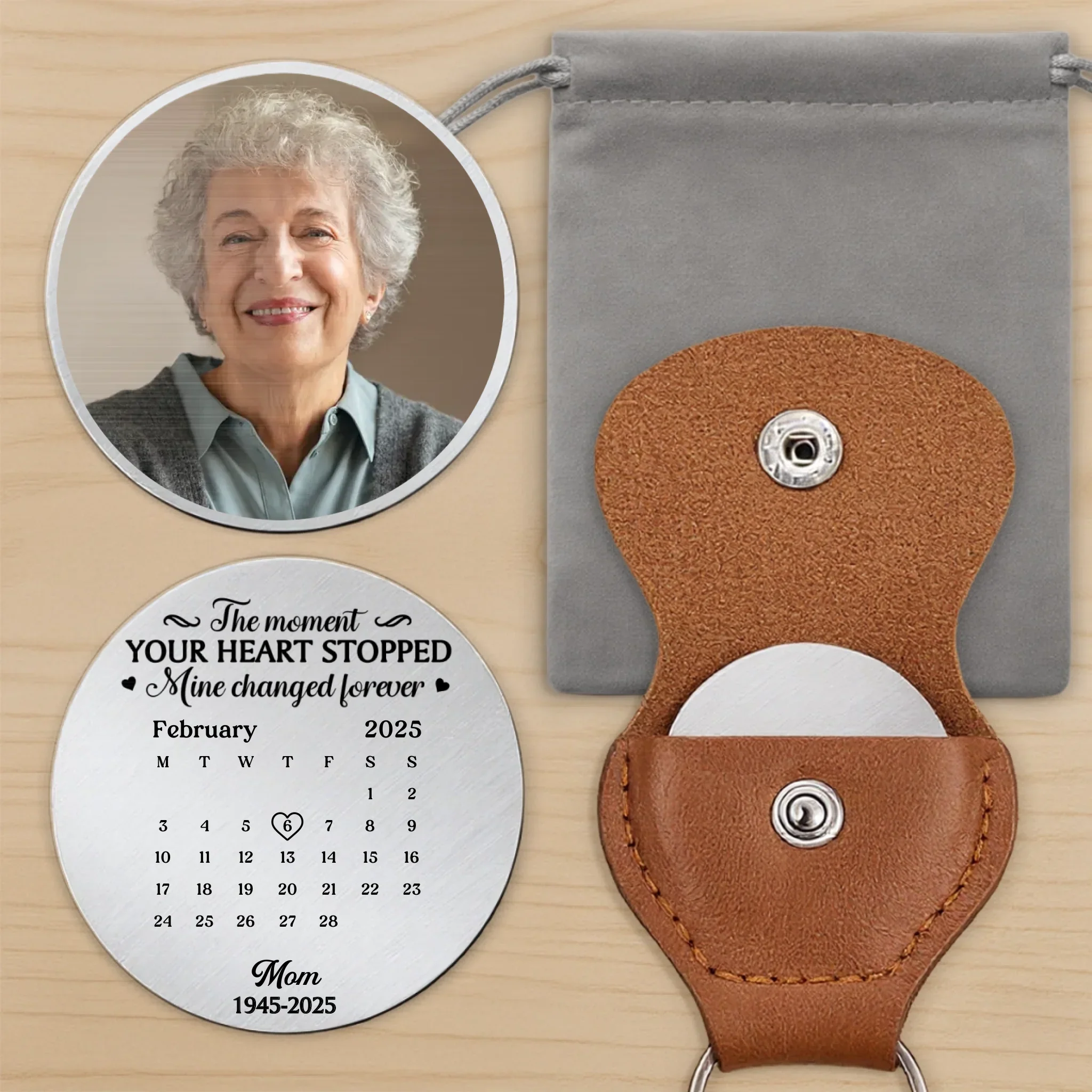 Custom Photo Pocket Hug - Personalized Memorial Sympathy Gifts For Loss Of Mom, Dad - Held By Your Love - Image 8