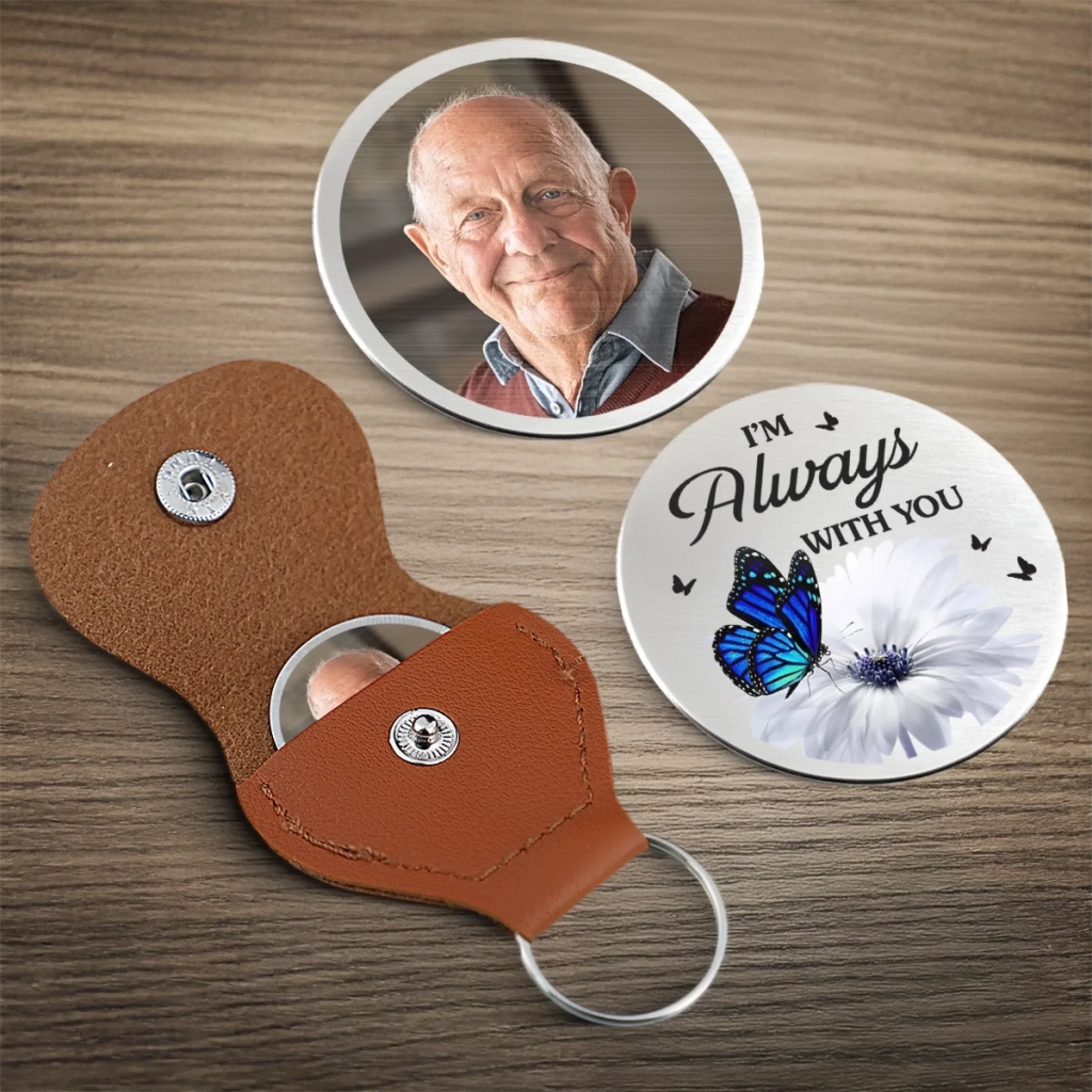 Custom Photo Pocket Hug - Personalized Memorial Sympathy Gifts For Loss Of Mom, Dad - Your Love Still Shines On - Image 4