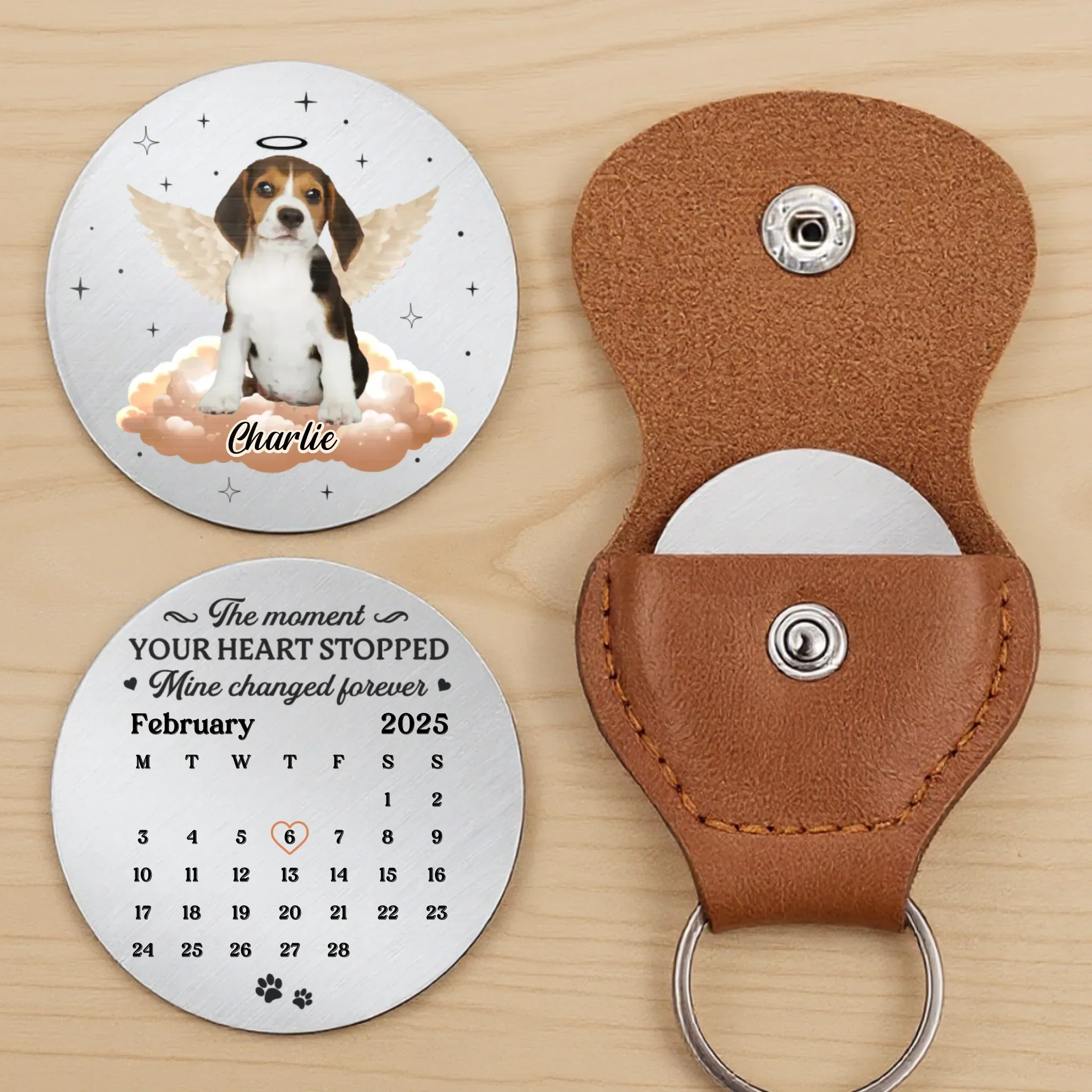 Custom Photo Pocket Hug - Personalized Pet Memorial Sympathy Gifts For Dogs, Cats - Pawprints Stay On My Heart - Image 2