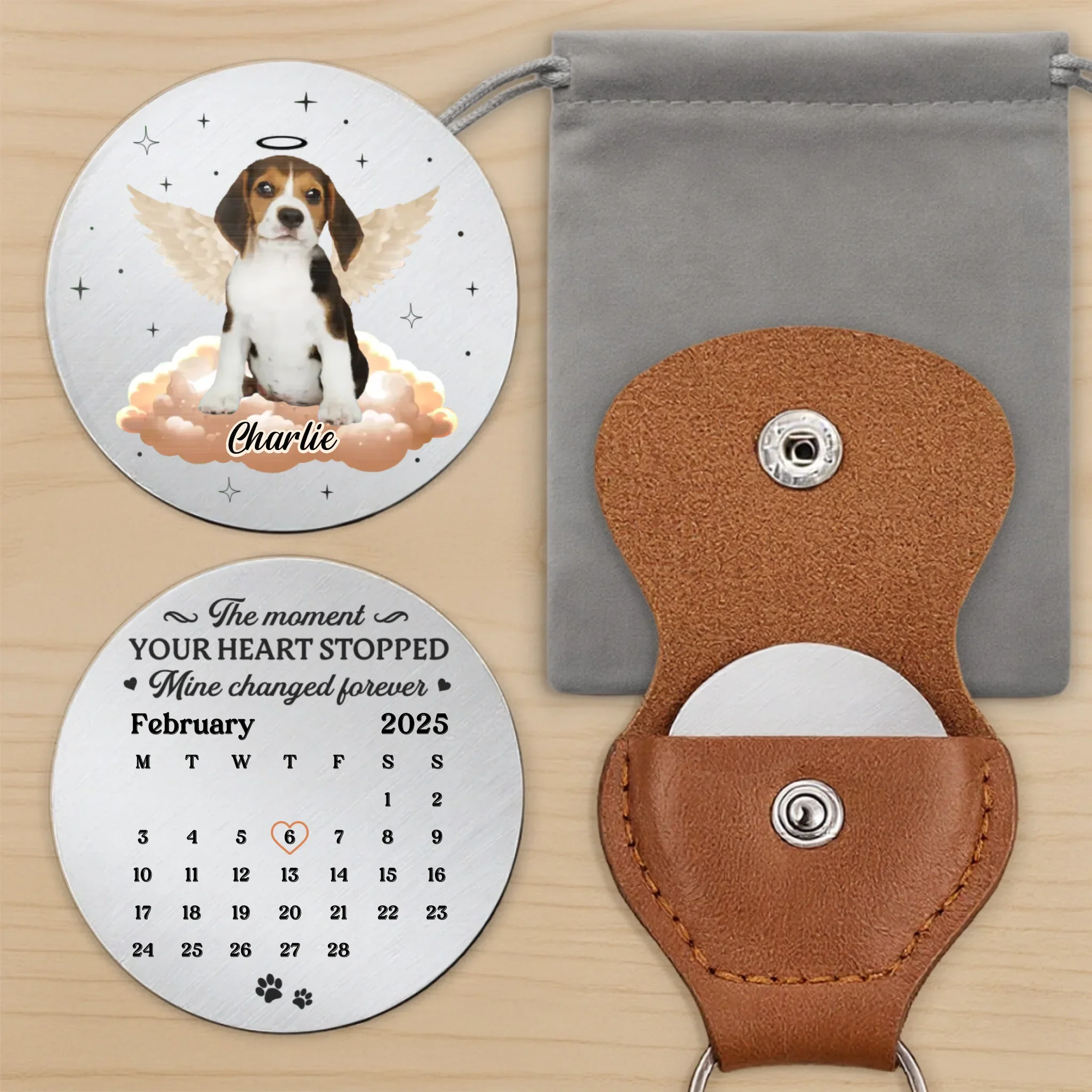 Custom Photo Pocket Hug - Personalized Pet Memorial Sympathy Gifts For Dogs, Cats - Pawprints Stay On My Heart - Image 8
