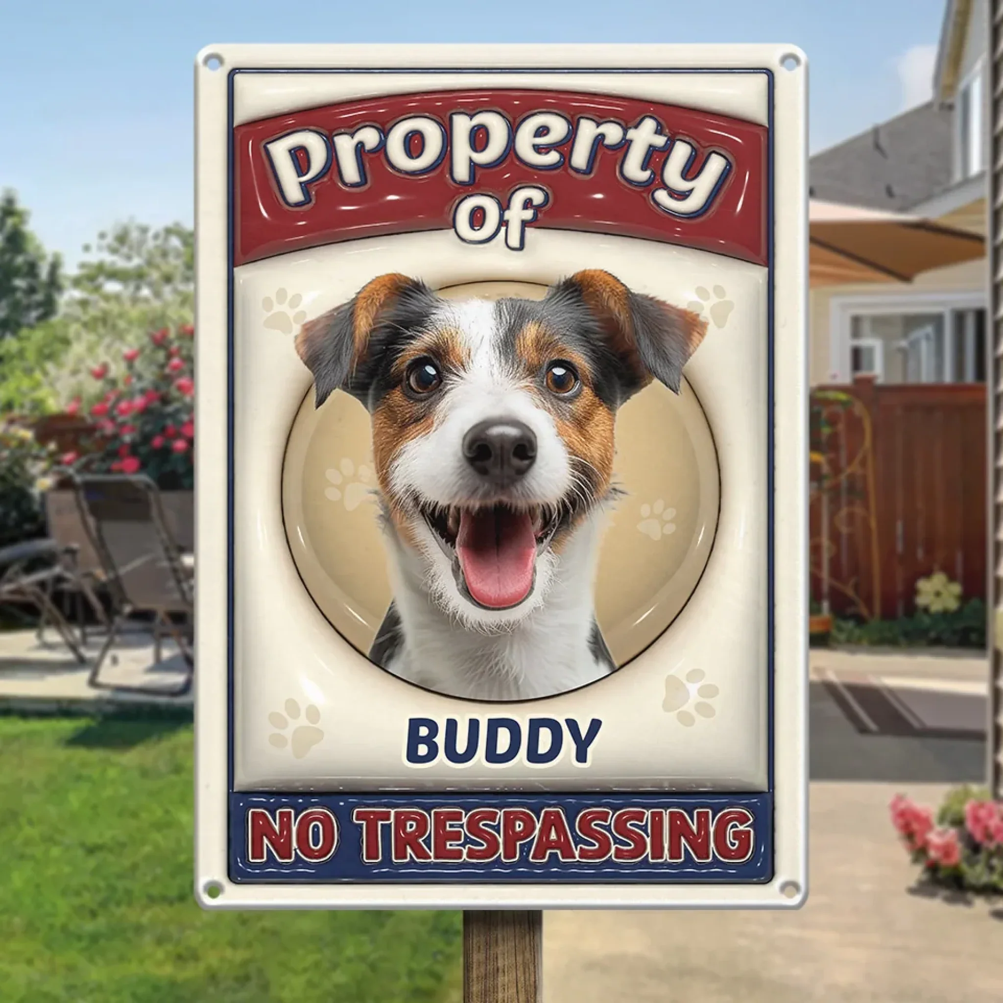 Custom Photo Property Of My Fur Baby - Dog & Cat Personalized Custom 3D Inflated Effect Printed Home Decor Metal Sign - House Warming Gift For Pet Owners, Pet Lovers - Image 4