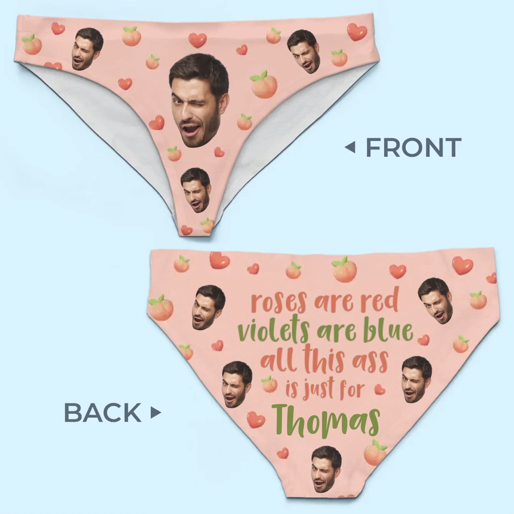 Custom Photo Property Of My Lover’s Hands - Couple Personalized Women Briefs - Gift For Husband Wife, Anniversary - Image 2