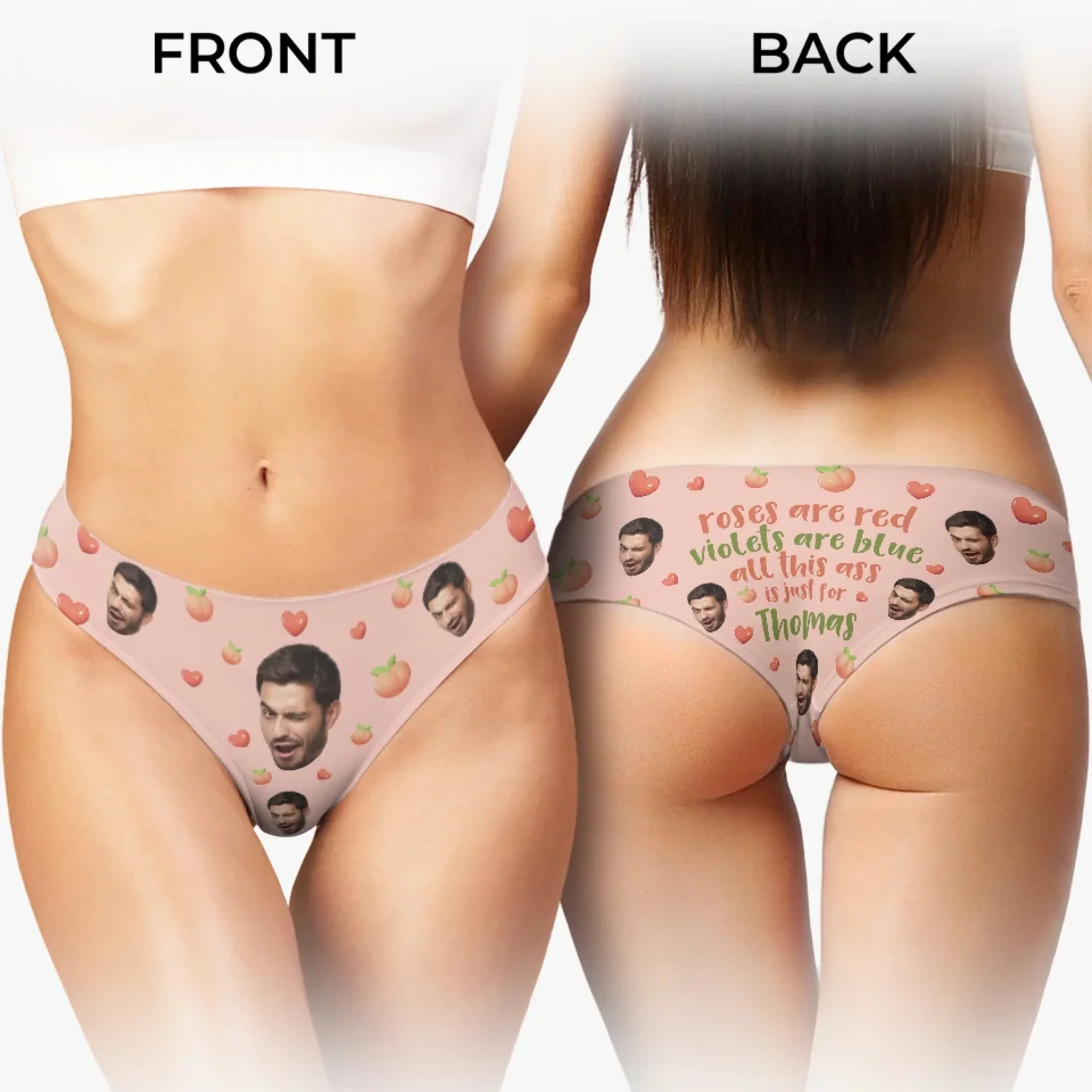 Custom Photo Property Of My Lover’s Hands - Couple Personalized Women Briefs - Gift For Husband Wife, Anniversary - Image 4