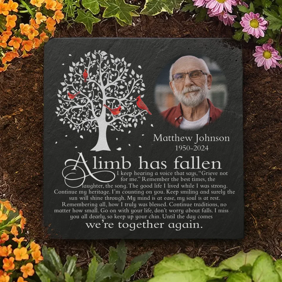 Custom Photo Remember The Best Times - Memorial Personalized Custom Square Shaped Memorial Stone - Sympathy Gift For Family Members - Image 2