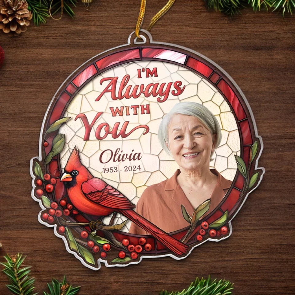 Custom Photo Remembered With Love - Memorial Personalized Custom Ornament - Acrylic Custom Shaped - Christmas Gift, Sympathy Gift For Family Members - Image 5