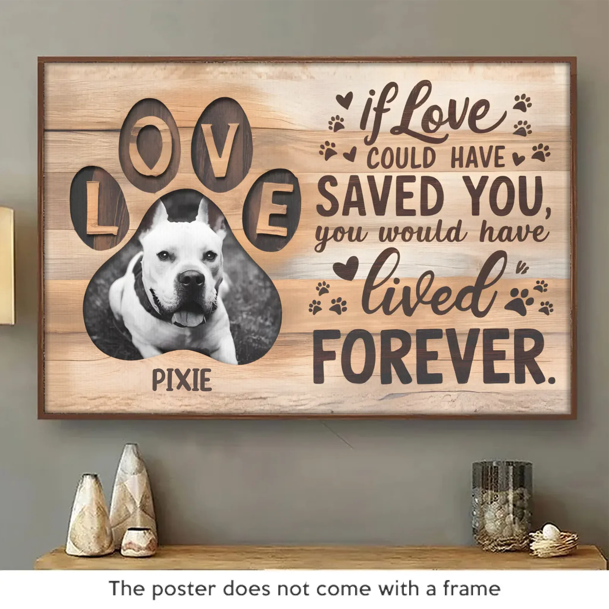 Custom Photo Run Free, My Sweet Friend - Memorial Personalized Custom Horizontal Poster - Sympathy Gift For Pet Owners, Pet Lovers - Image 2
