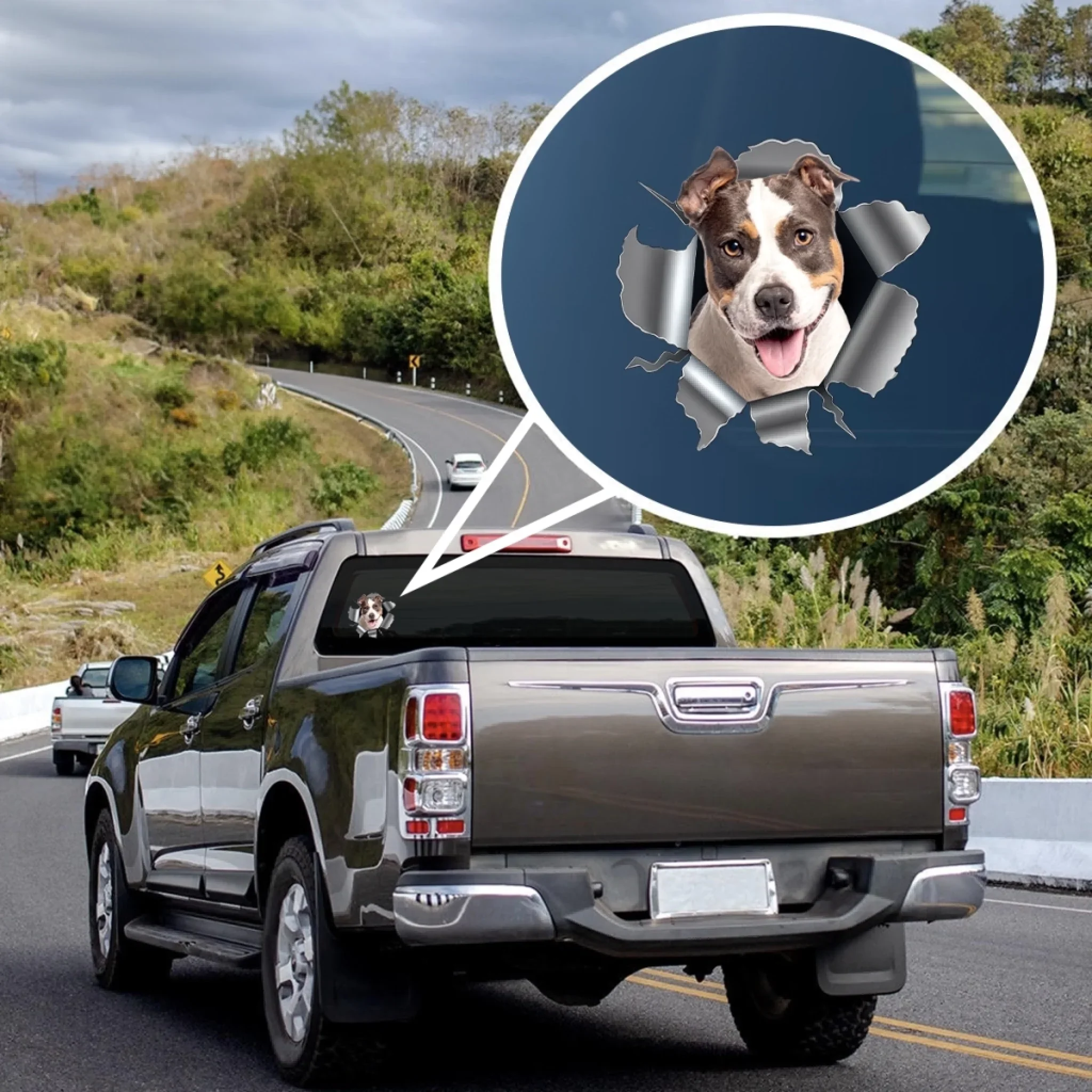 Custom Photo RV Decal - Personalized Birthday Gifts For Dog Cat Lovers, Dog Dad And Mom, Cat Owners - Cracking You Up, One Paw At A Time - Image 4