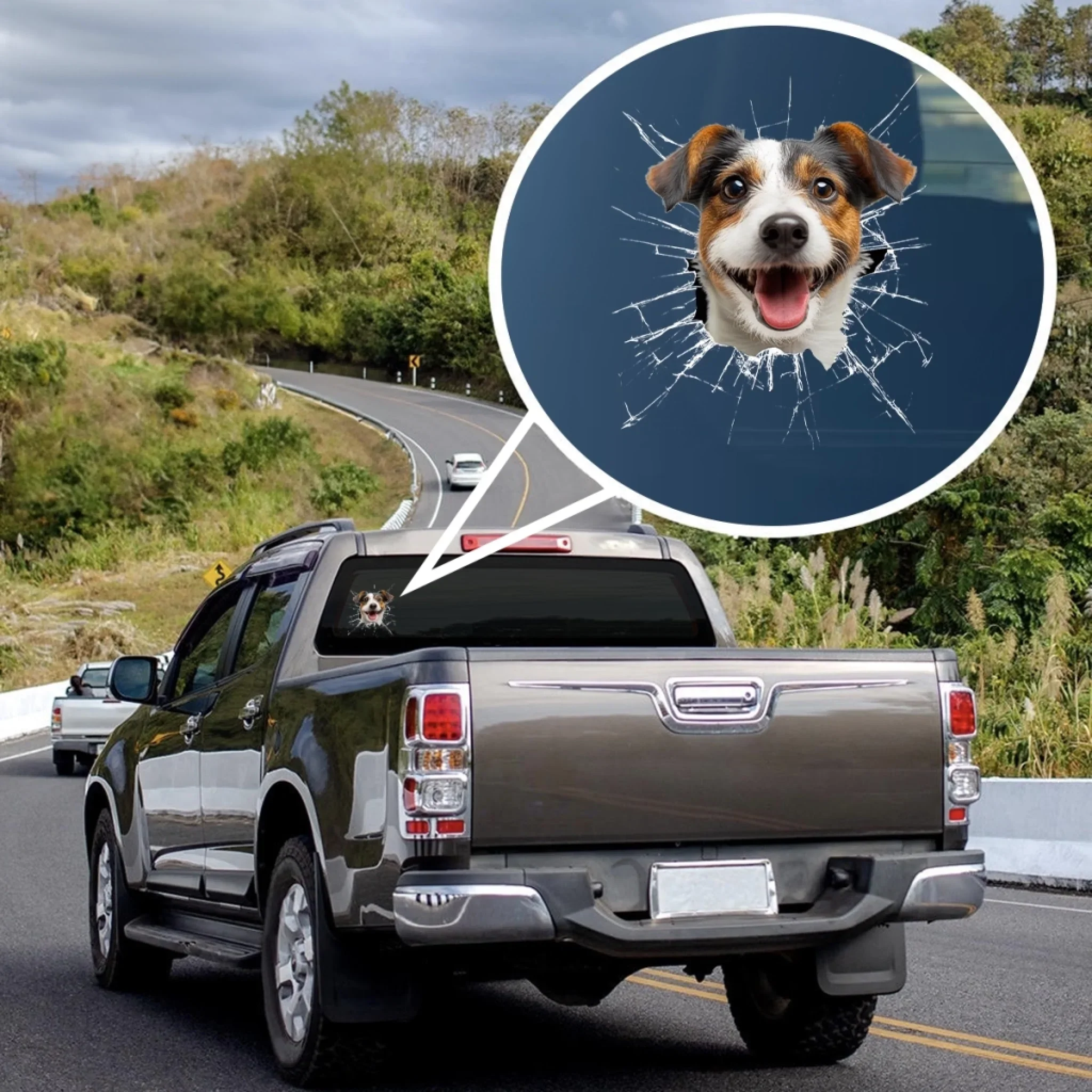 Custom Photo RV Decal - Personalized Birthday Gifts For Dog Cat Lovers, Dog Dad And Mom, Cat Owners - Too Cool To Stay Inside - Image 4