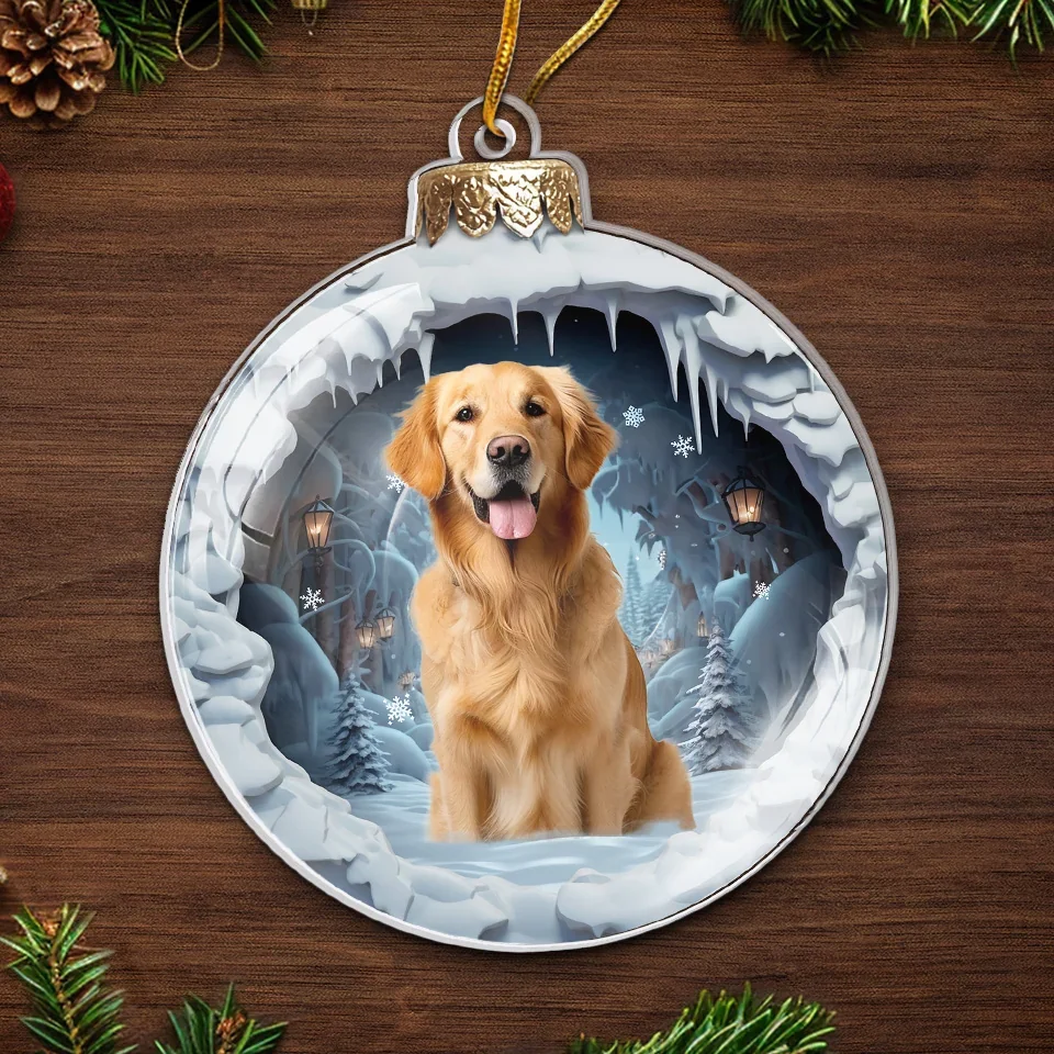 Custom Photo Santa Paws Is Coming To Town - Dog & Cat Personalized Custom Ornament - Acrylic Custom Shaped - Christmas Gift For Pet Owners, Pet Lovers - Image 5
