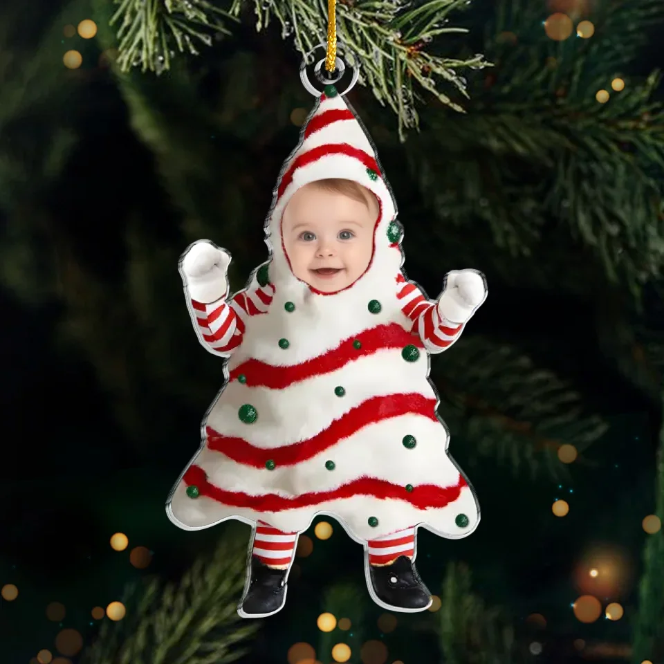 Custom Photo Santa’s Littlest Helper Is The Cutest One Of All - Family Personalized Custom Ornament - Acrylic Custom Shaped - Christmas Gift For Baby Kids, Newborn Baby, First Christmas - Image 2