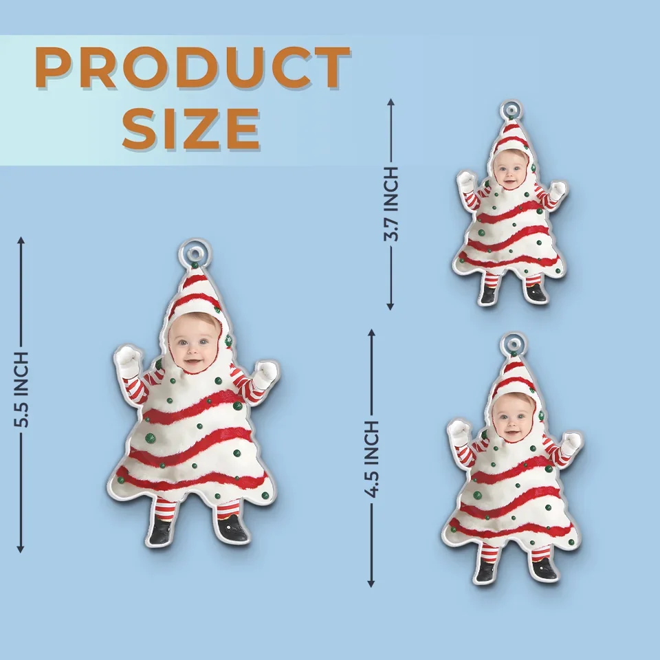 Custom Photo Santa’s Littlest Helper Is The Cutest One Of All - Family Personalized Custom Ornament - Acrylic Custom Shaped - Christmas Gift For Baby Kids, Newborn Baby, First Christmas - Image 6