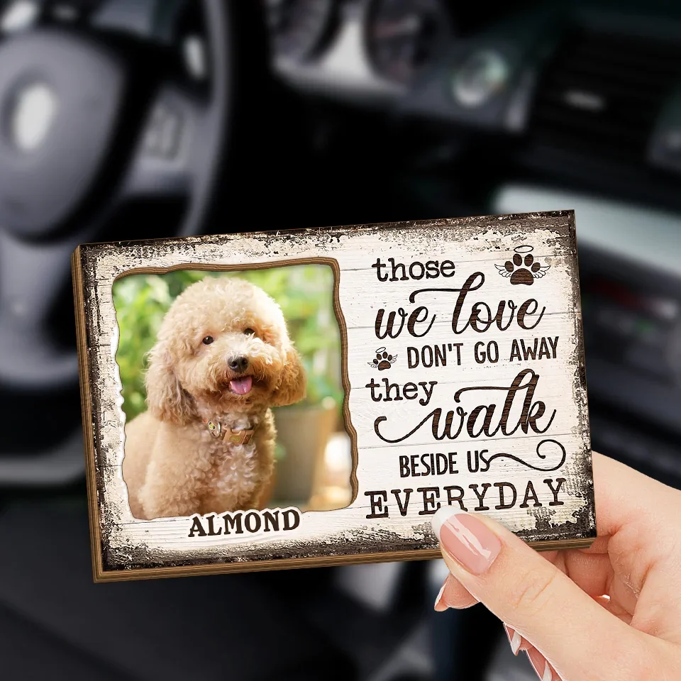 Custom Photo Silent Paws, Endless Love - Memorial Personalized Custom Car Visor Clip - Sympathy Gift For Pet Owners, Pet Lovers - Image 3