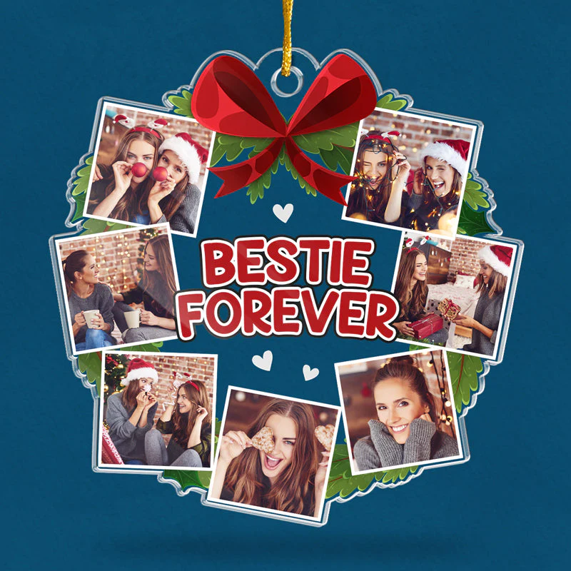 Custom Photo Sister Is The Greatest Gift - Bestie Personalized Custom Ornament - Acrylic Custom Shaped - Christmas Gift For Best Friends, BFF, Sisters - Image 3