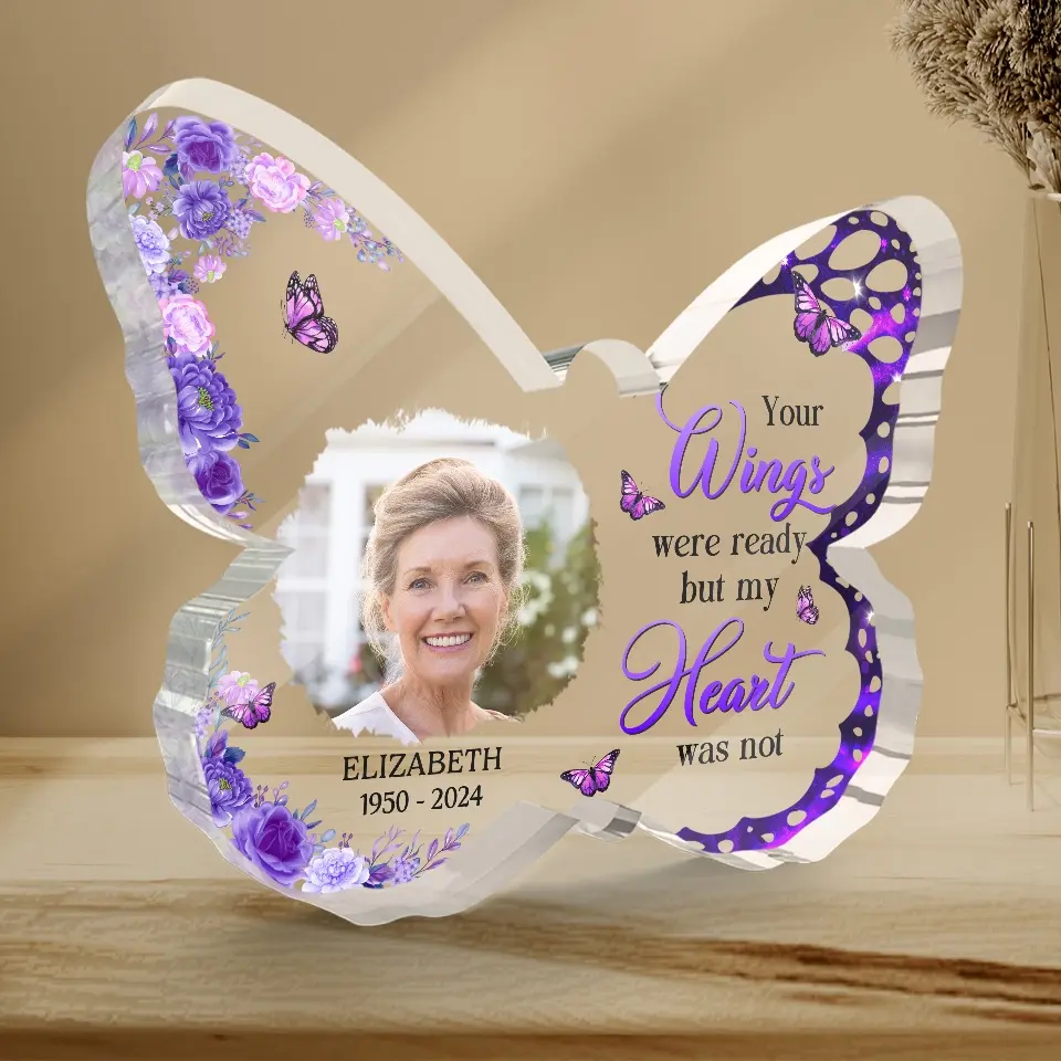 Custom Photo Sleep On Now And Take Your Rest - Memorial Personalized Custom Shaped Acrylic Plaque - Sympathy Gift For Family Members - Image 3