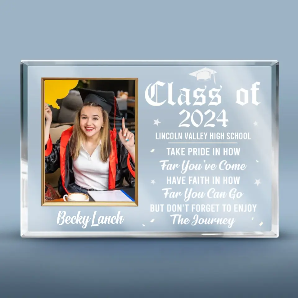 Custom Photo So Proud Of You, Happy Graduation - Family Personalized Custom Rectangle Shaped Acrylic Plaque - Gift for Graduates - Image 2