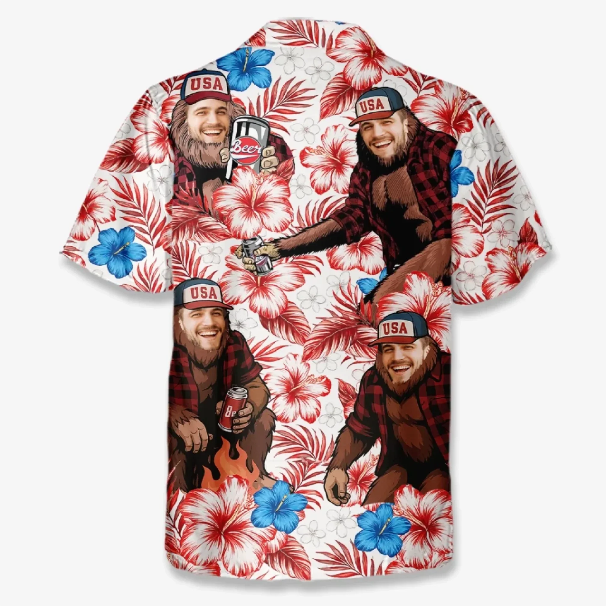 Custom Photo Sun’s Out, Fun’s Out - Funny Personalized Custom Unisex Tropical Hawaiian Aloha Shirt - Summer Vacation Gift, Gift For Family Members, Best Friends, Siblings, Travel Lovers - Image 6
