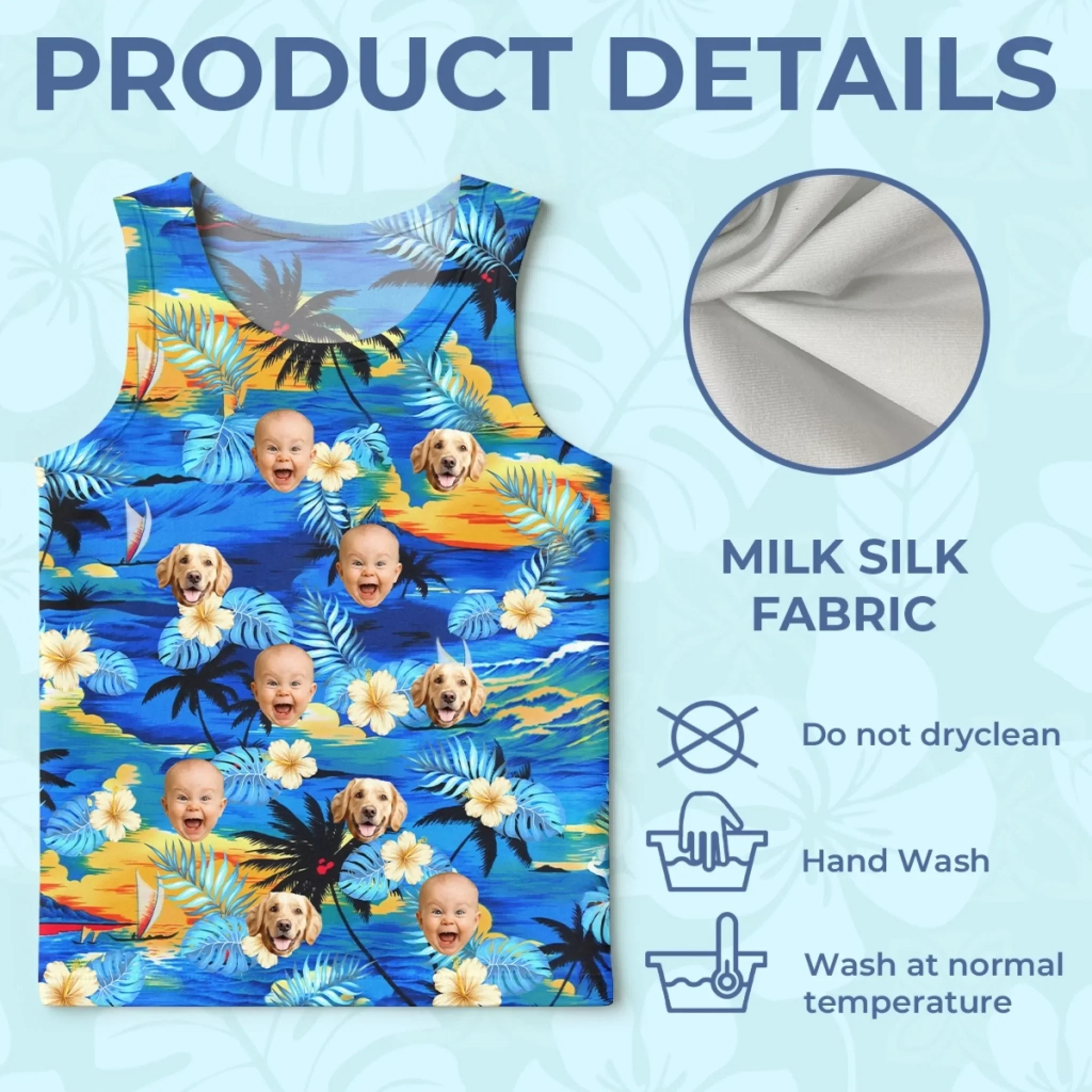 Custom Photo Tanktop - Personalized Summer Vacation And Travel Gifts For Family, Dog Cat Lovers - Wear The Laughs Everywhere - Image 5