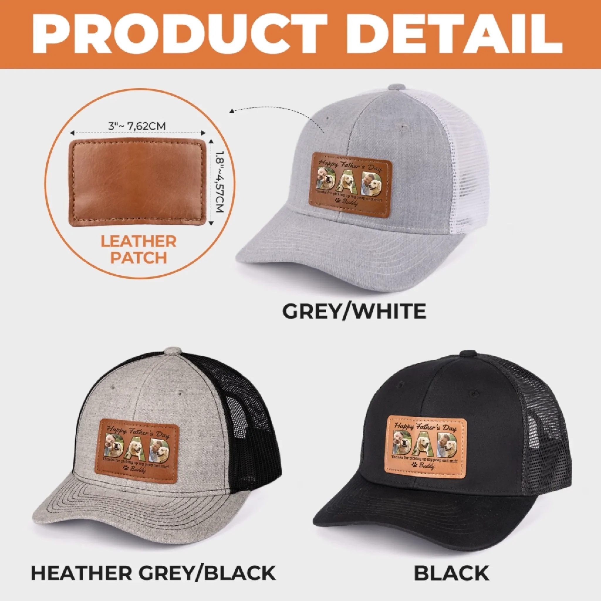 Custom Photo Thanks For Loving Me At My Messiest - Dog & Cat Personalized Custom Leather Patch Hat - Father's Day, Gift For Pet Owners, Pet Lovers - Image 10