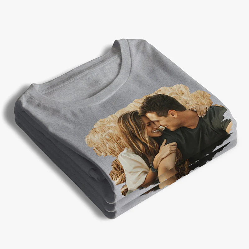 Custom Photo The Beginning Of Forever - Couple Personalized Custom Unisex T-shirt, Hoodie, Sweatshirt - Gift For Husband Wife, Anniversary - Image 3