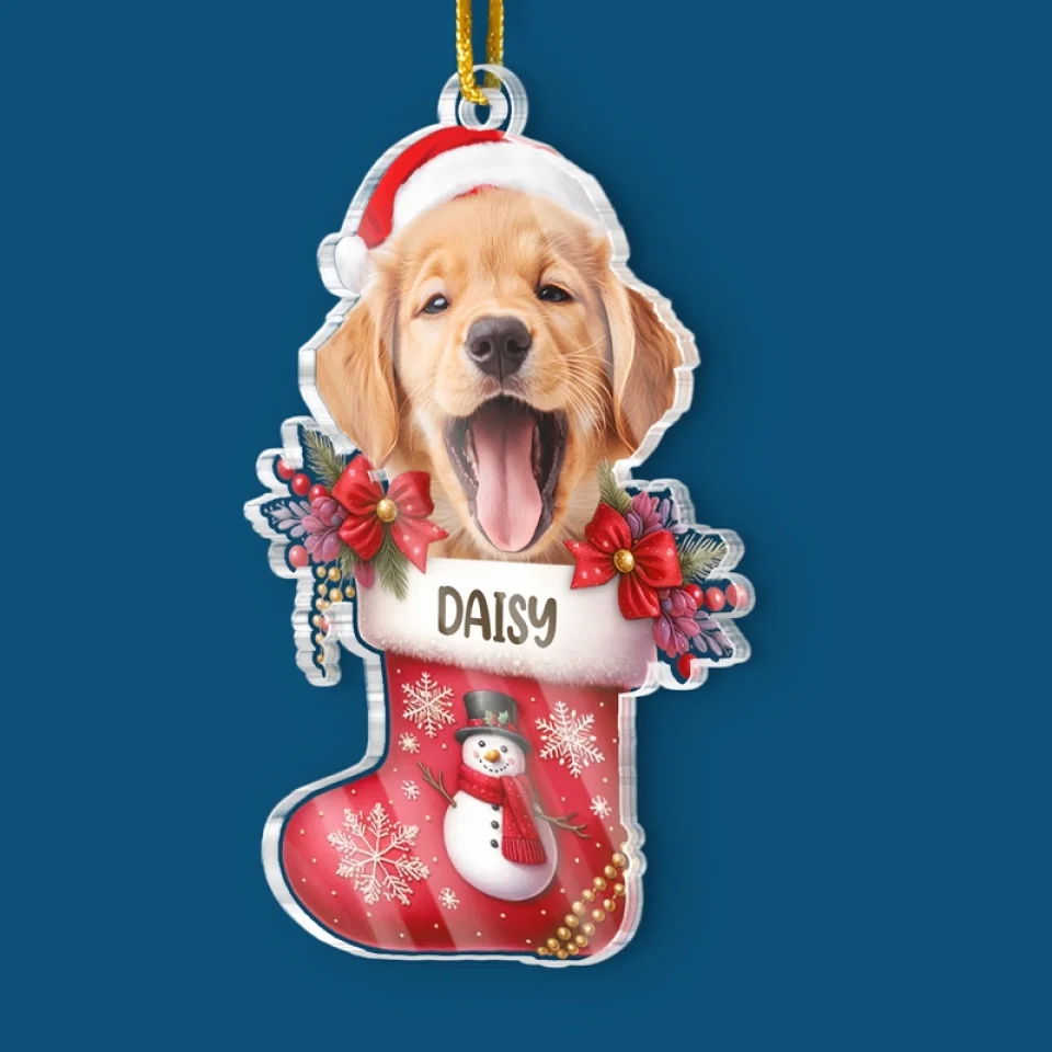 Custom Photo The Best Gift Under The Tree Is My Adorable Fur Baby - Dog & Cat Personalized Custom Ornament - Acrylic Custom Shaped - Christmas Gift For Pet Owners, Pet Lovers - Image 3