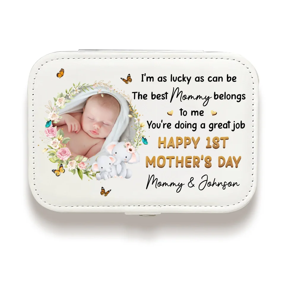 Custom Photo The Best Mom Belongs To Me - Family Personalized Custom Jewelry Case - Mother's Day, Gift For Mom, Grandma - Image 2